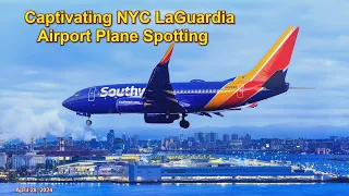 Captivating NYC LaGuardia Airport Plane Spotting @April 28, 2024