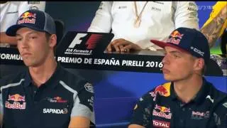 F1 2016 Spain - Kvyat / Verstappen swap