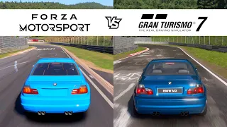 Forza Motorsport vs Gran Turismo 7 - Nürburgring Nordschleife Side by Side Comparison