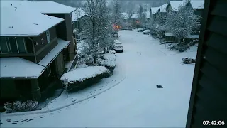 Timelapse - Kent / Seattle Snow 3rd-4th, Feb 2019