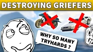 GTA 5 Destroying Griefers With Oppressor & Deluxo | TEACHING GTA ONLINE TRYHARDS A LESSON!