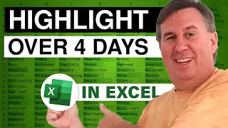 Excel - Highlight Open Items after 4 Days - Excel - Episode 1717