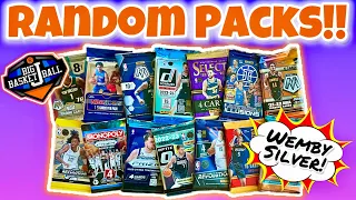 *RANDOM PACKS!* Ripping 25+ Modern Panini Basketball Packs 🔥🔥 WEMBY SILVER + Serial #’d Rookie!