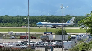 LunaJets - Air Force One of US President #Joe #Biden landing in Geneva airport Switzerland