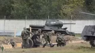 Реконструкция боя на день танкиста в парке «патриот» (13 сентября 2015)