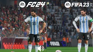 EA FC 24 vs FIFA 23 Gameplay Graphics Comparison