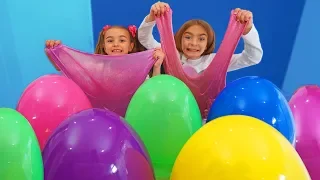 Slime con huevos gigantes de pascua de colores Las Ratitas