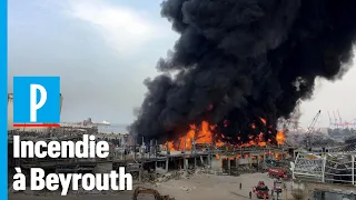Violent incendie au port de Beyrouth, un mois après la terrible explosion