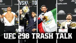 🎤BEST TRASH TALK MOMENTS UFC 298 PRESS CONFERENCE (HILARIOUS)