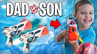 Сімейна Nerf війна DAD проти SON | Nerf Військовий парк ► Bradley's...