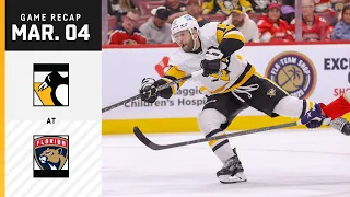 GAME RECAP: Penguins at Panthers (03.04.23) | Penguins Finish Out Road Trip