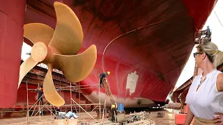 Making of SHIP PROPELLER🚤[Manufacturing] 2024 Production Giant propellers⚓Factory How it's built