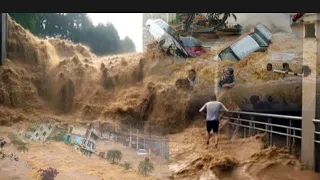 Terrifying footage of devastating flooding|flood moment caught on camera|CBA NEWS