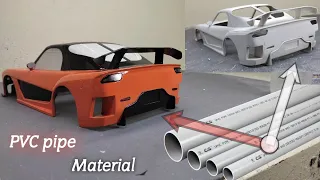 this time Making a RC car body | Mazda RX7 veilside model. without interiors