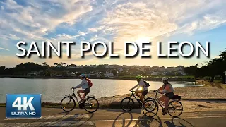 [4K]🏡Saint Pol de Leon Beautiful Little City Walking Tour 2023 (France) | HDR 60fps