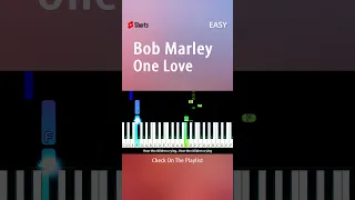 Bob Marley - One Love - EASY Piano TUTORIAL by Piano Fun Play #youtubeshorts #shorts
