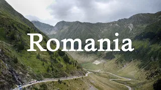 Beautiful mountains of Romania from drone