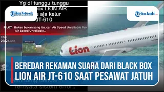 Beredar Rekaman Suara dari Black Box Detik-detik Pesawat Lion Air JT-610 Jatuh