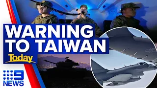China carries out 'simulated' precision attacks on Taiwan targets | 9 News Australia
