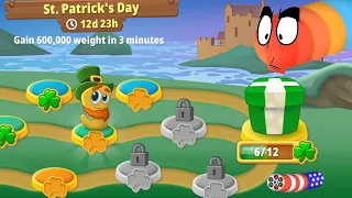 WormsZone.io St. Patrick's Day Gain 600 000 weight in 3 minutes