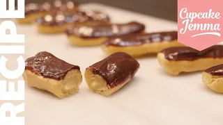 Easy CHOCOLATE ECLAIRS Recipe | Cupcake Jemma