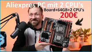 Krasses Aliexpress PC Projekt: 28 Kern/56 Threads ZWEI CPU's und 64GB Ram -  GAMING & BENCHMARKS