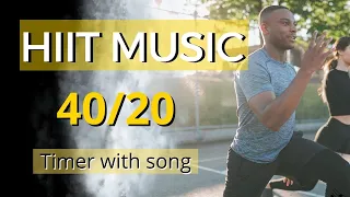 Hiit workout music with timer 40/20 - 20 min workout timer
