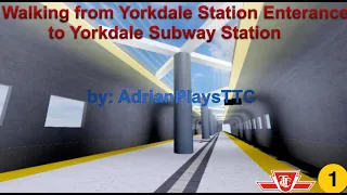 Walking from Yorkdale Station Enterance to Yorkdale Subway Station
