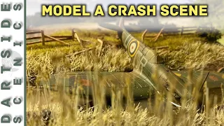 Spitfire Diorama - reed bed crash scene