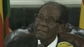 Zimbabwe's Robert Mugabe gives televised speech