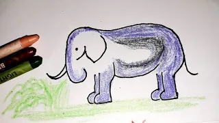 How to draw a elephant 🐘🐘 very simple drawing and || step by step video