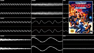 4k60 Oscilloscope - Streets of Rage 2 - Go Straight - Sega Genesis / Mega Drive