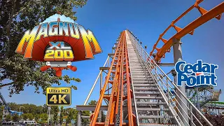 2022 Magnum XL 200 Roller Coaster On Ride Front Row 4K POV Cedar Point