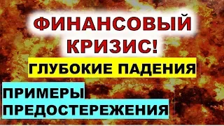 Финансовый кризис! Глубокие падения! Примеры. Предостережения. Инвестиции.