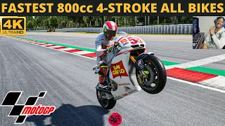 MotoGP 21 - Top Fastest 800cc 4 Stroke All Bikes With Riders | 4K 60fps