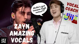 Vocal Coach REACTS to ZAYN Malik AMAZING Vocals