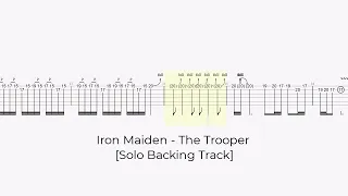 Iron Maiden - The Trooper [Solo Backing Track with tabs]