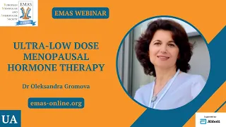 Ultra-low dose menopausal hormone therapy | EMAS #webinar in #ukrainian