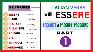 Italian verbs with ESSERE PART 1 | Learnself lingua
