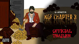 KGF CHAPTER 3 OFFICIAL TRAILER | 2D ANIMATION | Rocking star Yash | Hirthik Roshan | Zillionaireditz