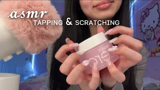 asmr | tapping & scratching on random items with long nails😴 (fast & aggresive) | check description