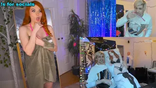 Amouranth reacts to xQc receiving her Bath Water and Body Pillow