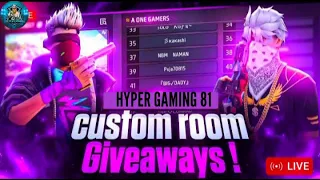 FREE FIRE LIVE GIVEAWAY CUSTOM ROOM | FF LIVE REDEEM CODE AND HINDI VOICE OVER  || #FFLIVEGIVEAWAY