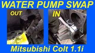 Mitsubishi Colt 1.1i Water Pump Swap incl. V-belt