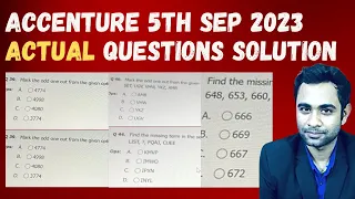 Accenture 5th September 2023 Actual Questions | Accenture Exact Questions