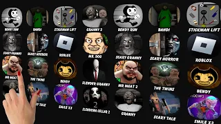 Horror Games: Bendy Run, Stickman Escape Lift, Granny Chapter Two, Mr Meat 2, Bendy....