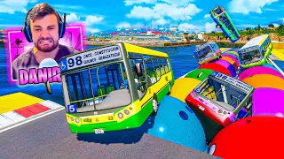 CARRERA DE AUTOBUSES MUY ÉPICA! FINAL SIN SENTIDO!! - GTA 5 ONLINE