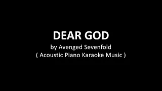 Dear God - Avenged Sevenfold ( Acoustic Piano Karaoke Music )