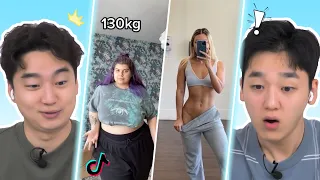 Koreans react to 'Body Transformation' Tiktok!!