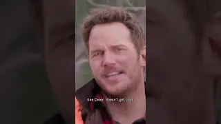 Chris Pratt behind the scenes clip while filming Jurassic World Dominion